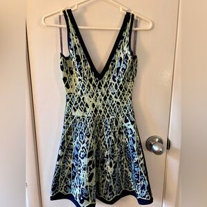 Herve Leger Multicolor blue green short dress - Size S like new